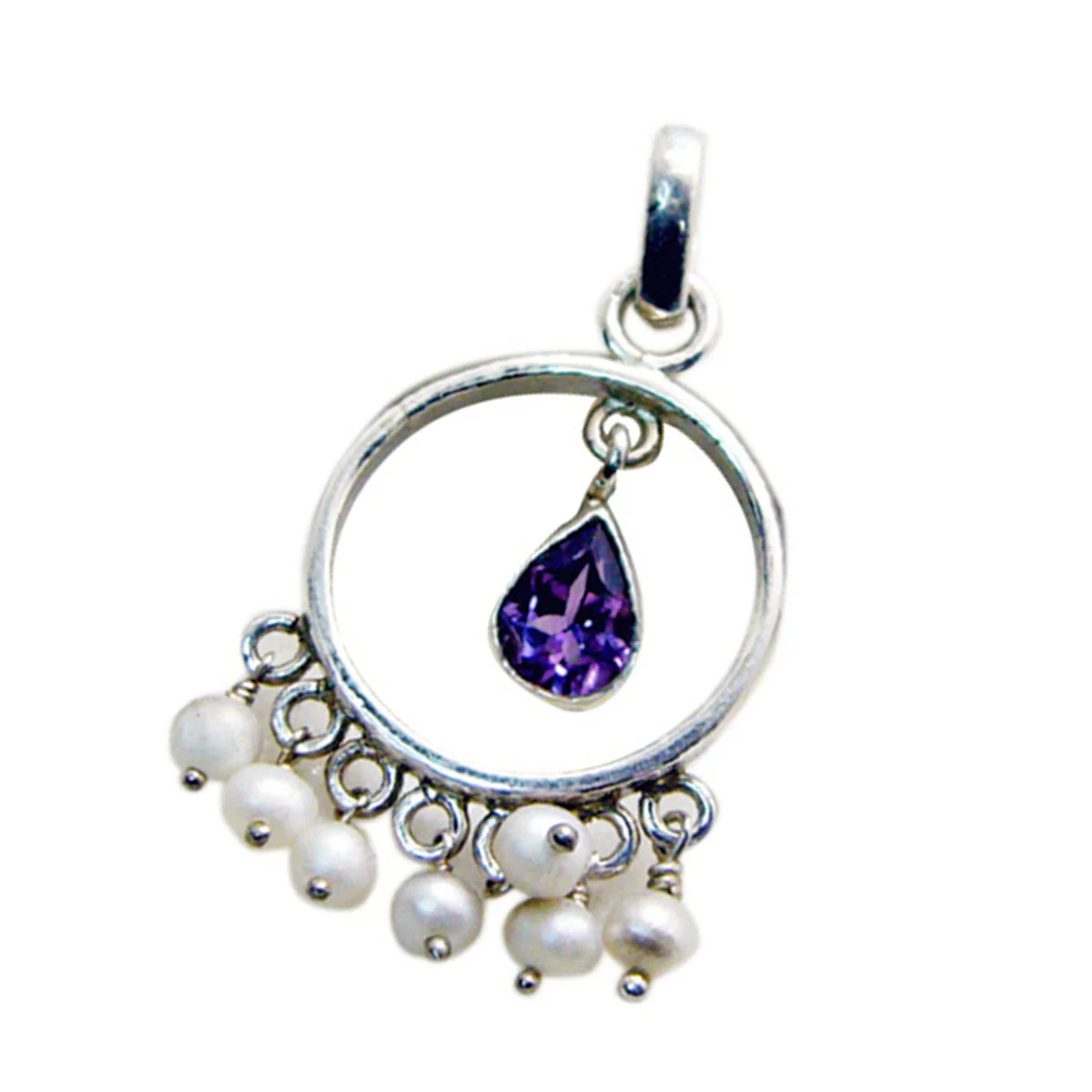 Multi Stone Eye-catching Egyptian Sterling Silver multiple Emilia Feminine multicolor Pendant Jewellery - Image 3
