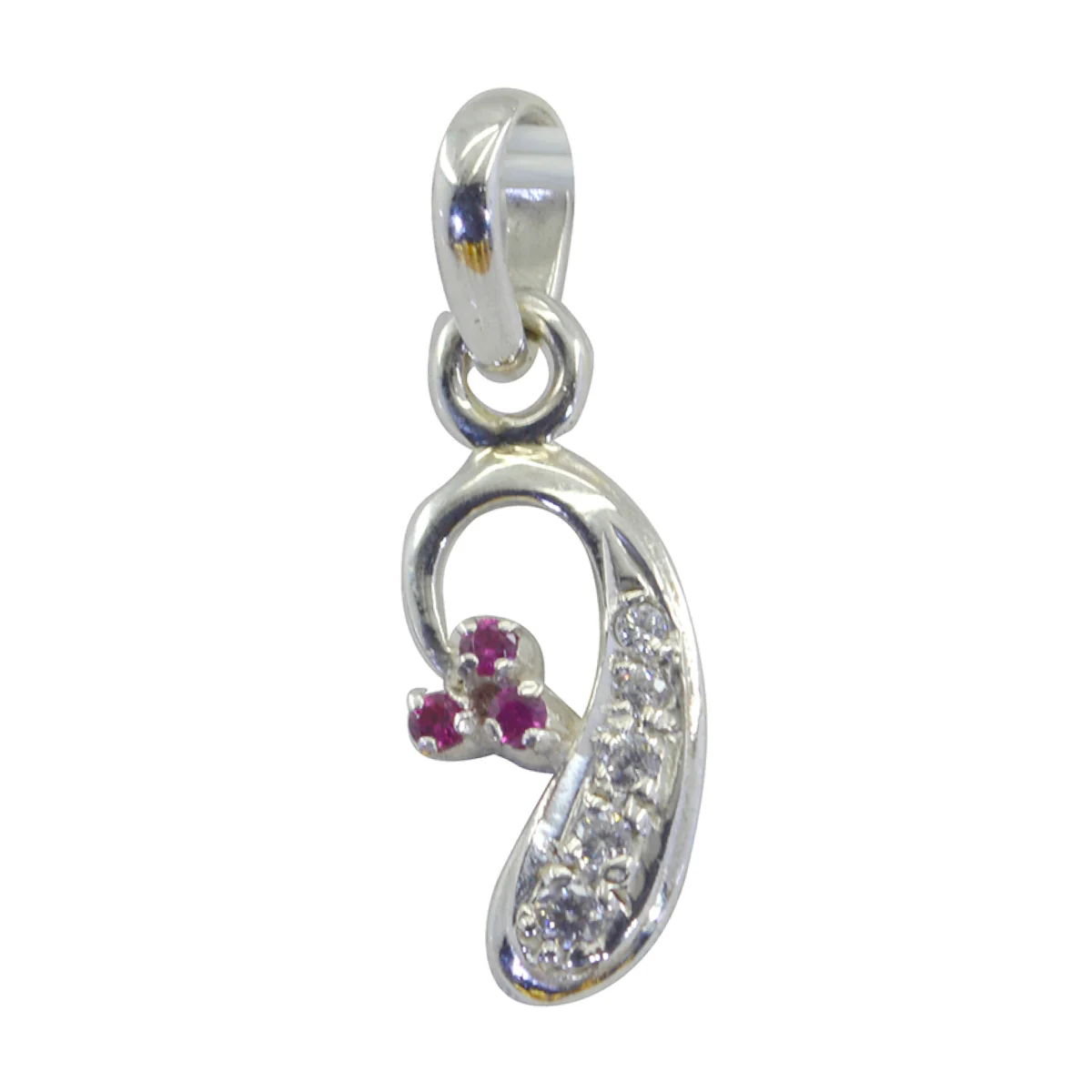 Multi Stone Featherlight Indian Silver multiple Saanvi Graceful multicolor Pendant Jewelry - Image 2
