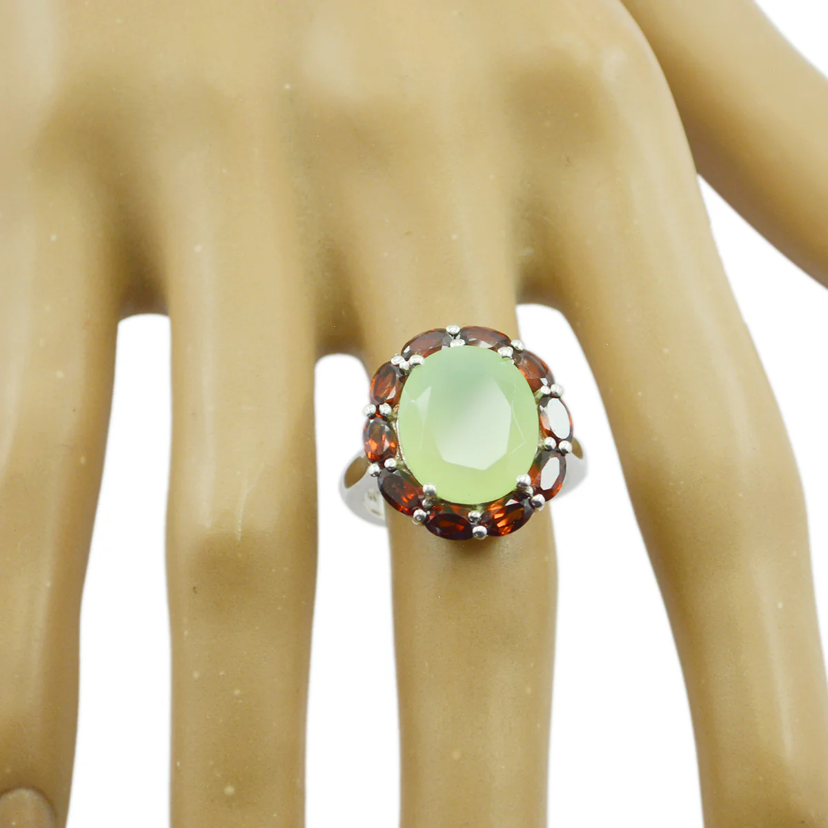 Multi Stone multiple Indian Sterling Silver multicolor Gemstones Eye-catching Cocktail Ring Jewellery - Image 2