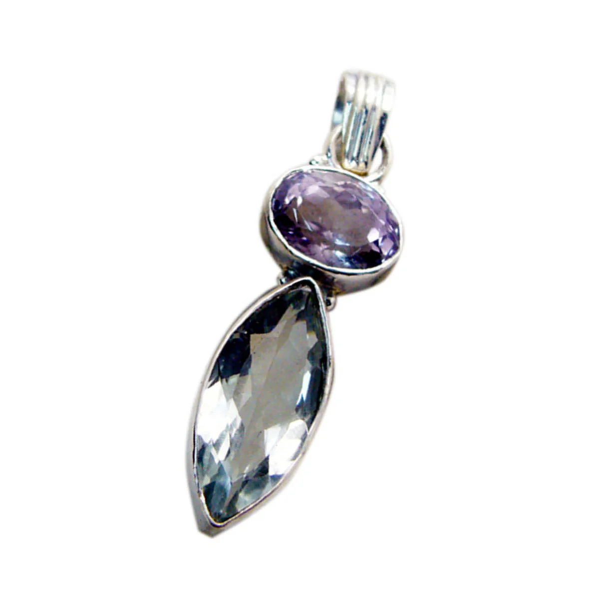 Multi Stone Tiny Mexican Sterling Silver Toi et Moi Elena wedding multicolor Pendant Jewellery - Image 3