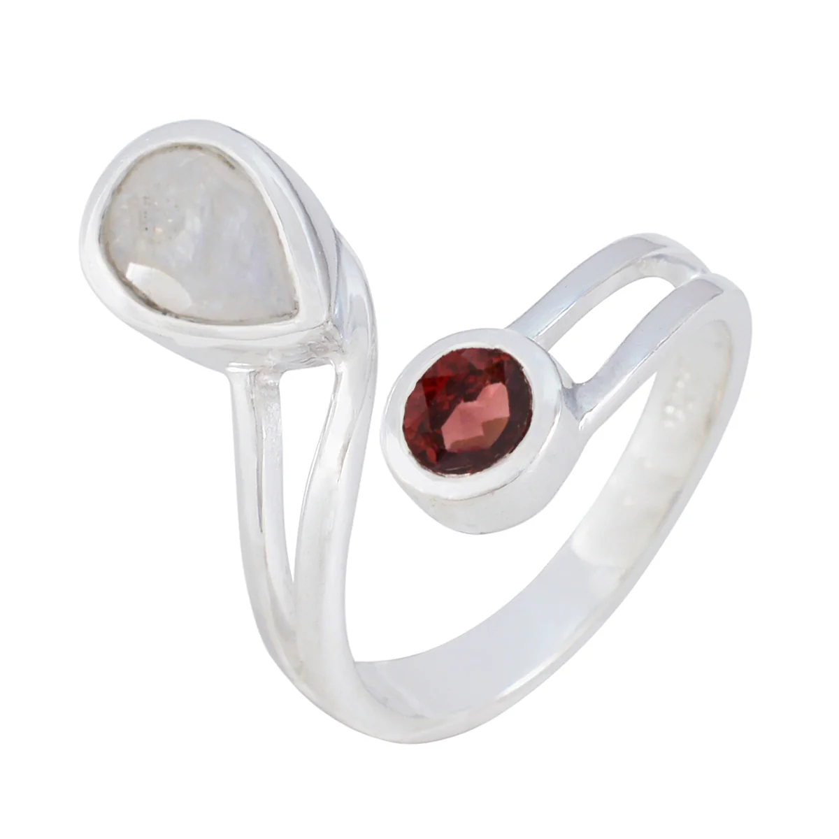 Multi Stone Toi et Moi German 925 Silver multicolor Gemstones Tiny Fairytale Ring Jewellery - Image 2