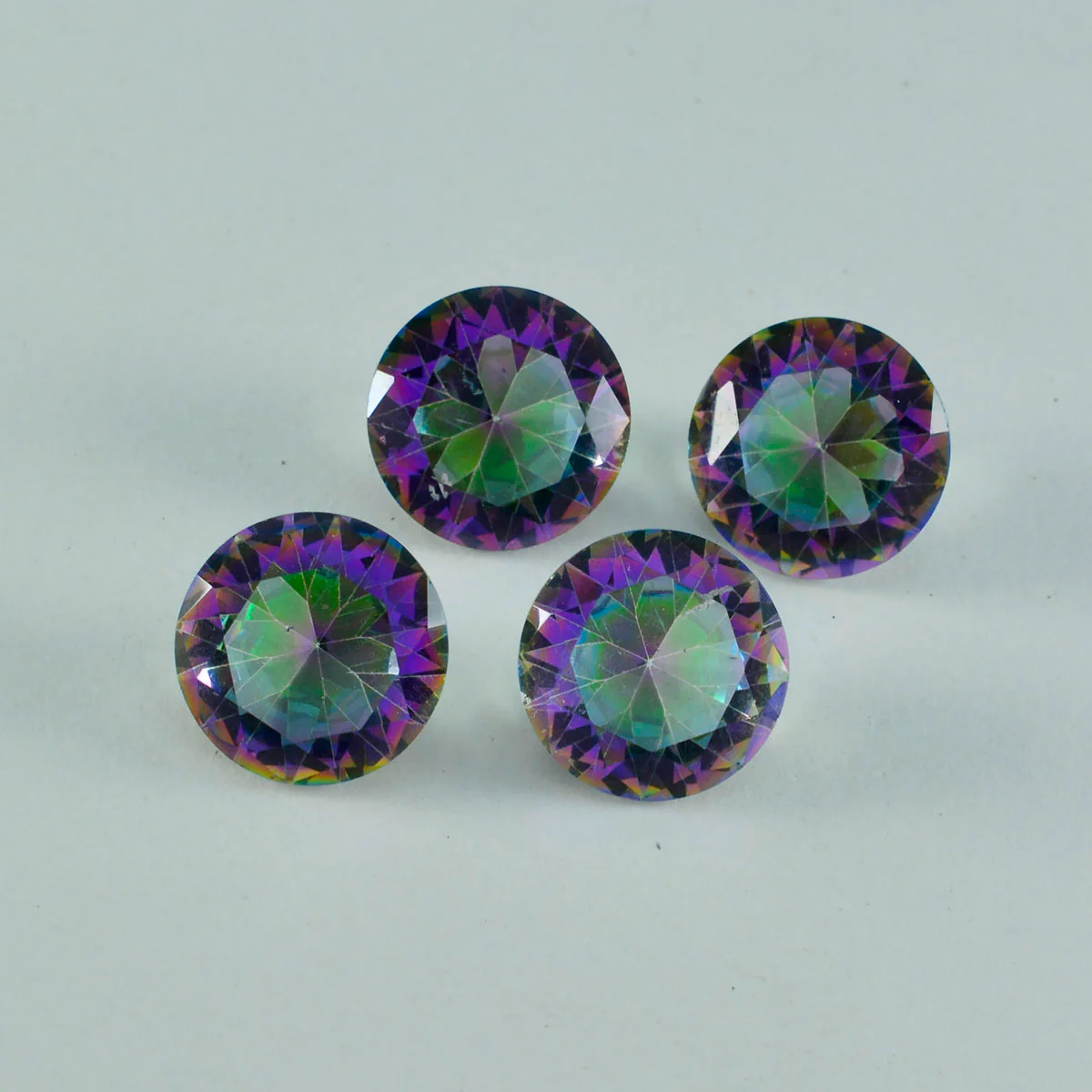 Mystic Quartz 1PC Chunky 14x14 MM Round Faceted Multicolor Genuine Semi Precious Loose Gemstones - Image 4