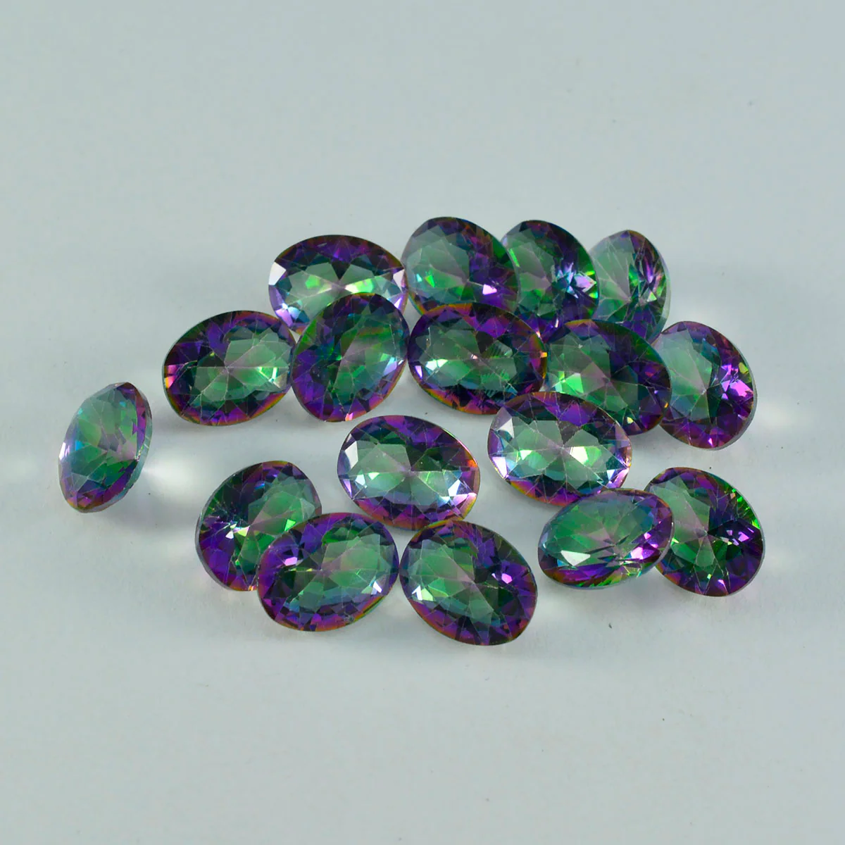 Mystic Quartz 1PC Medium 8x10 MM Oval Faceted Multicolor Polished Semi Precious Loose Gemstones - Image 2