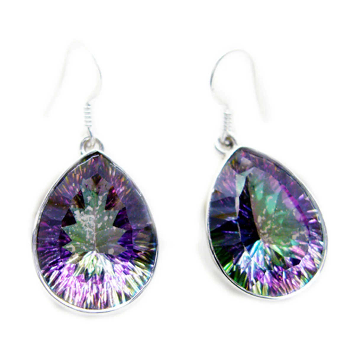 Mystic Quartz American Camila multiple Dangle multicolor 925 Sterling Silver Earring