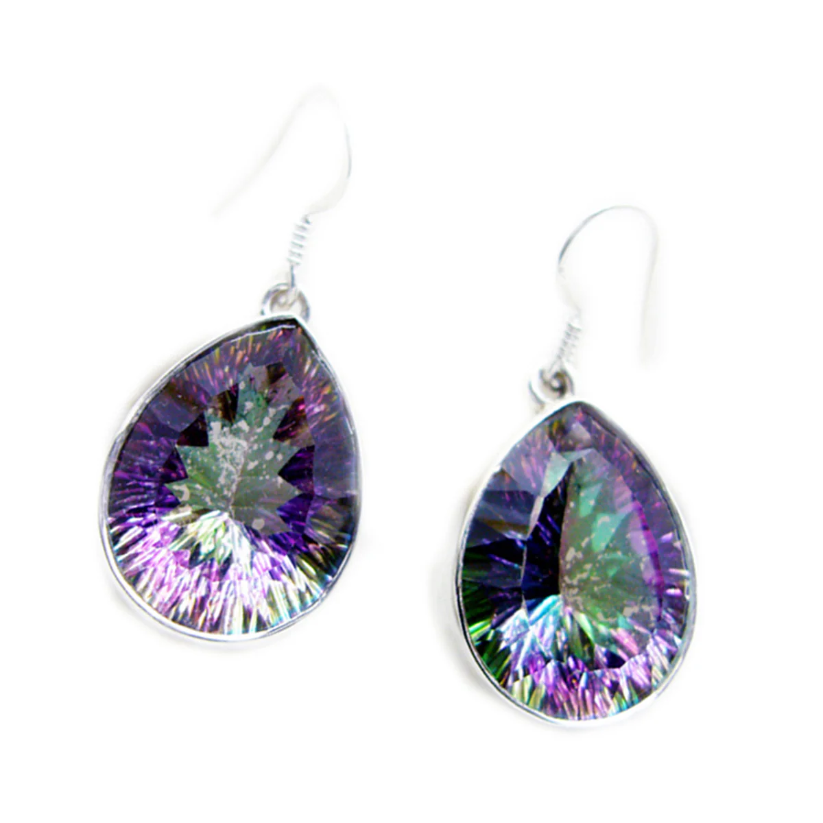 Mystic Quartz American Camila multiple Dangle multicolor 925 Sterling Silver Earring - Image 2
