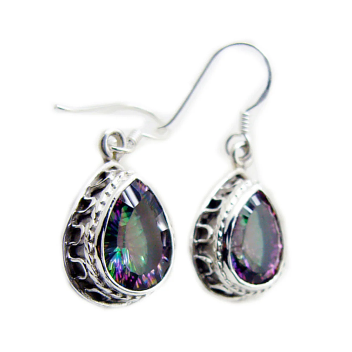 Mystic Quartz Egyptian Hana multiple Dangle multicolor 925 Sterling Silver Earring