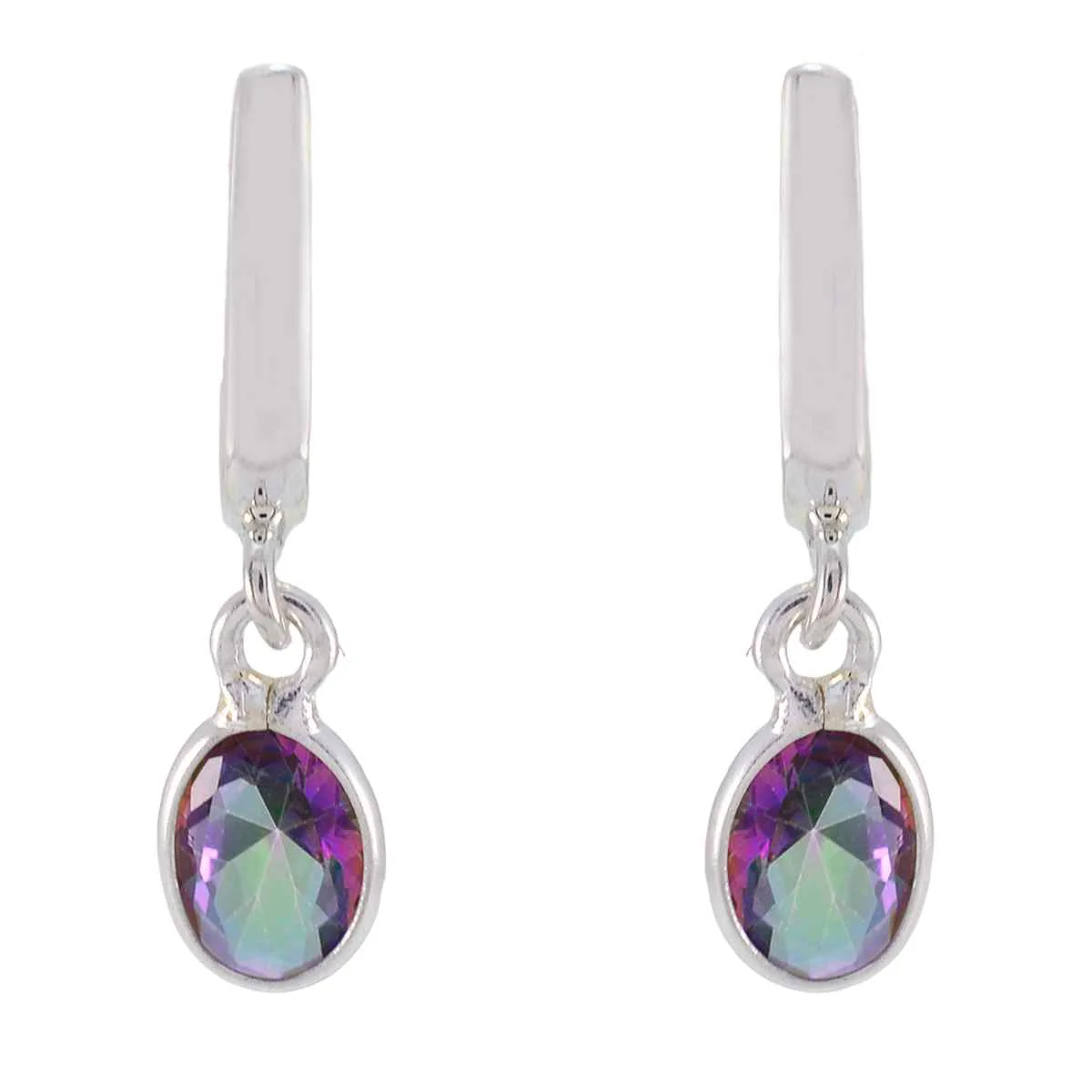 Mystic Quartz German Savannah multiple Stud multicolor Silver Earring