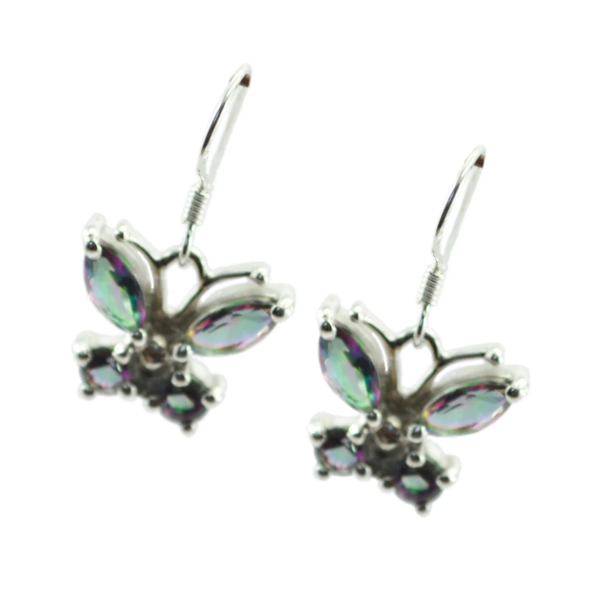 Mystic Quartz Spanish Mariana multiple Dangle multicolor 92.5 Silver Earring - Image 2
