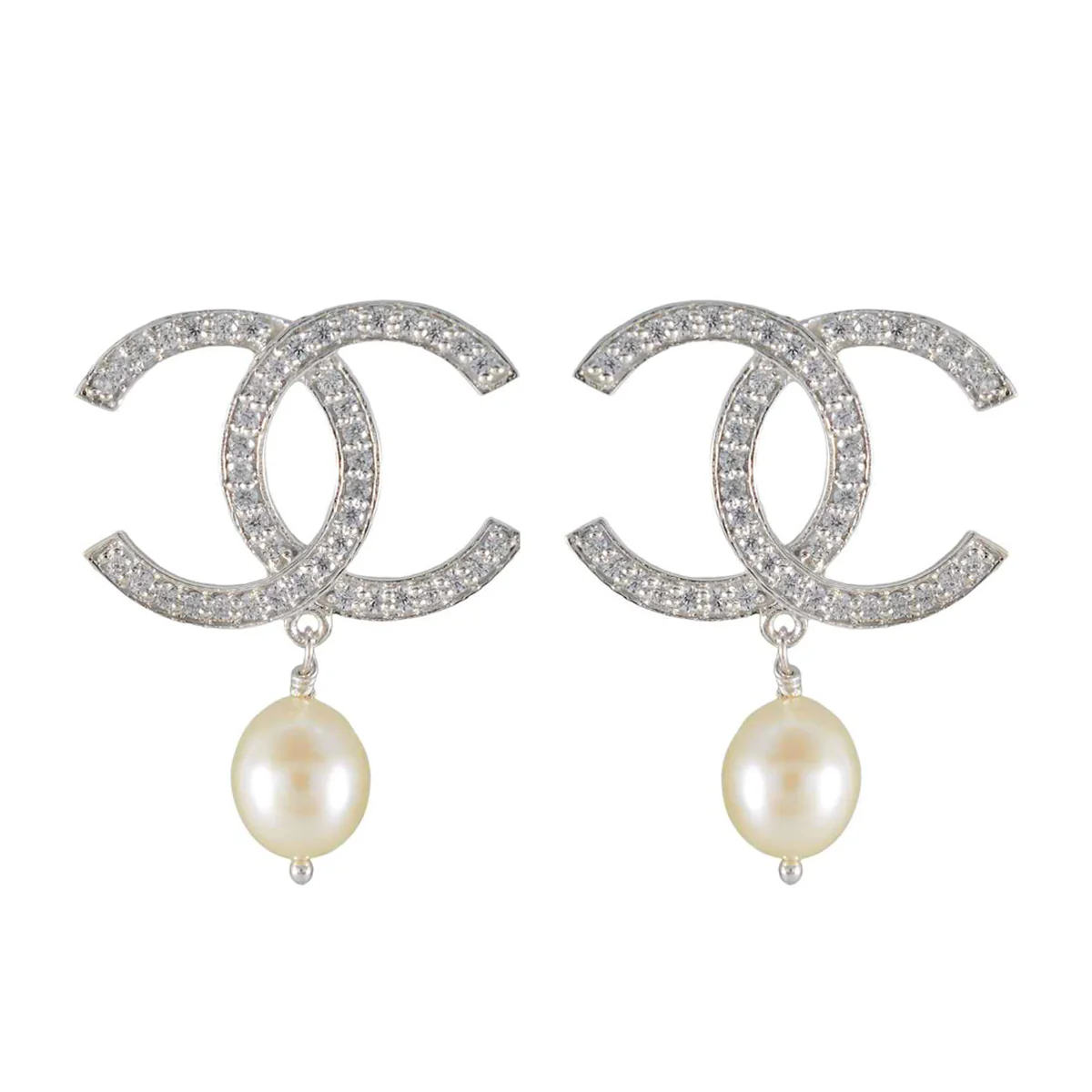 Pearl Korean Daniela multiple Stud White Sterling Silver Earring