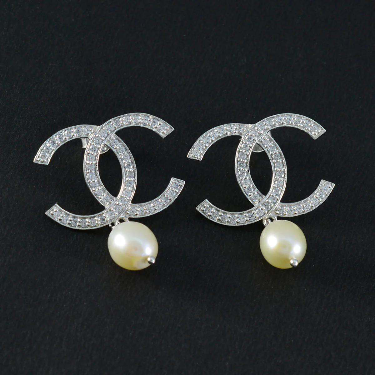 Pearl Korean Daniela multiple Stud White Sterling Silver Earring - Image 2