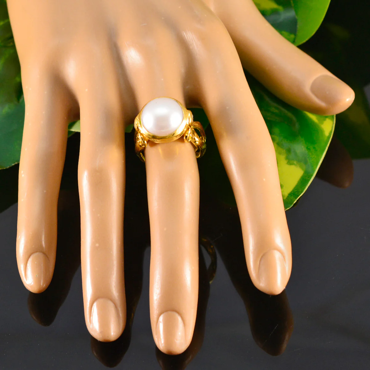Pearl Solitaire Korean 925 Silver White Gemstones Versatile Luxurious Ring Jewellery - Image 4