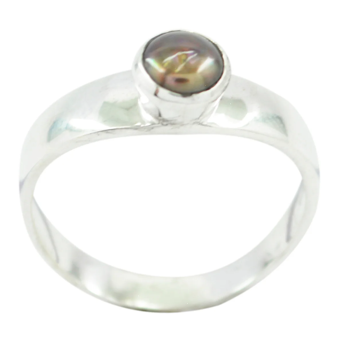 Pearl Solitaire Korean 925 Sterling Silver White Gemstone Whisper-thin Fairytale Ring Jewellery