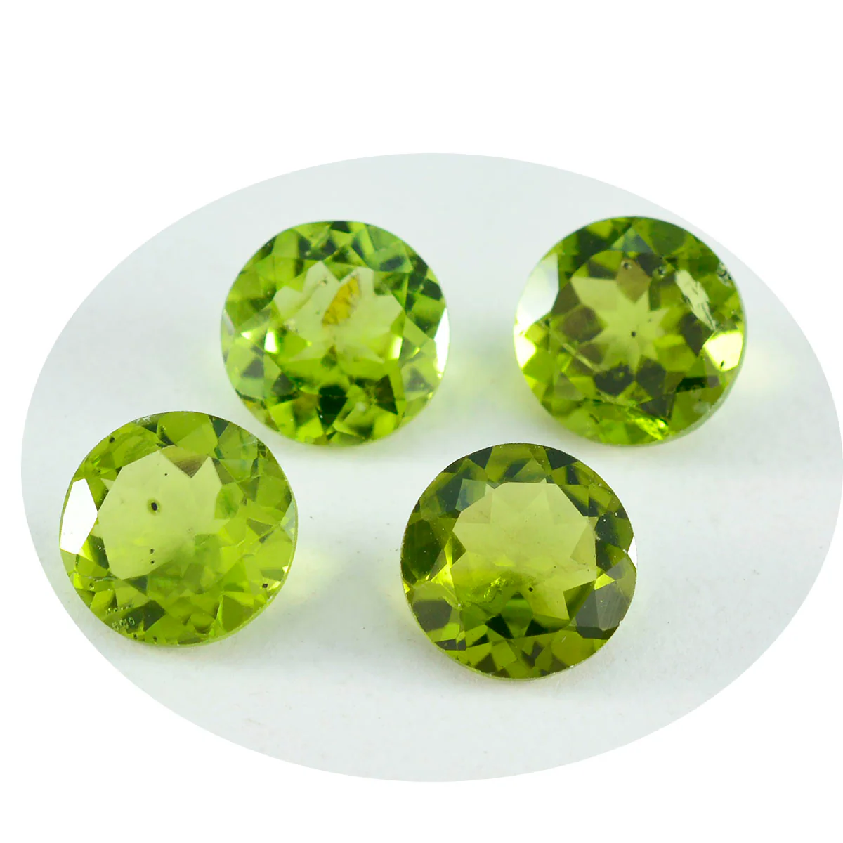 Peridot 1PC Chunky 14x14 MM Round Faceted Green Genuine Semi Precious Loose Gems - Image 3