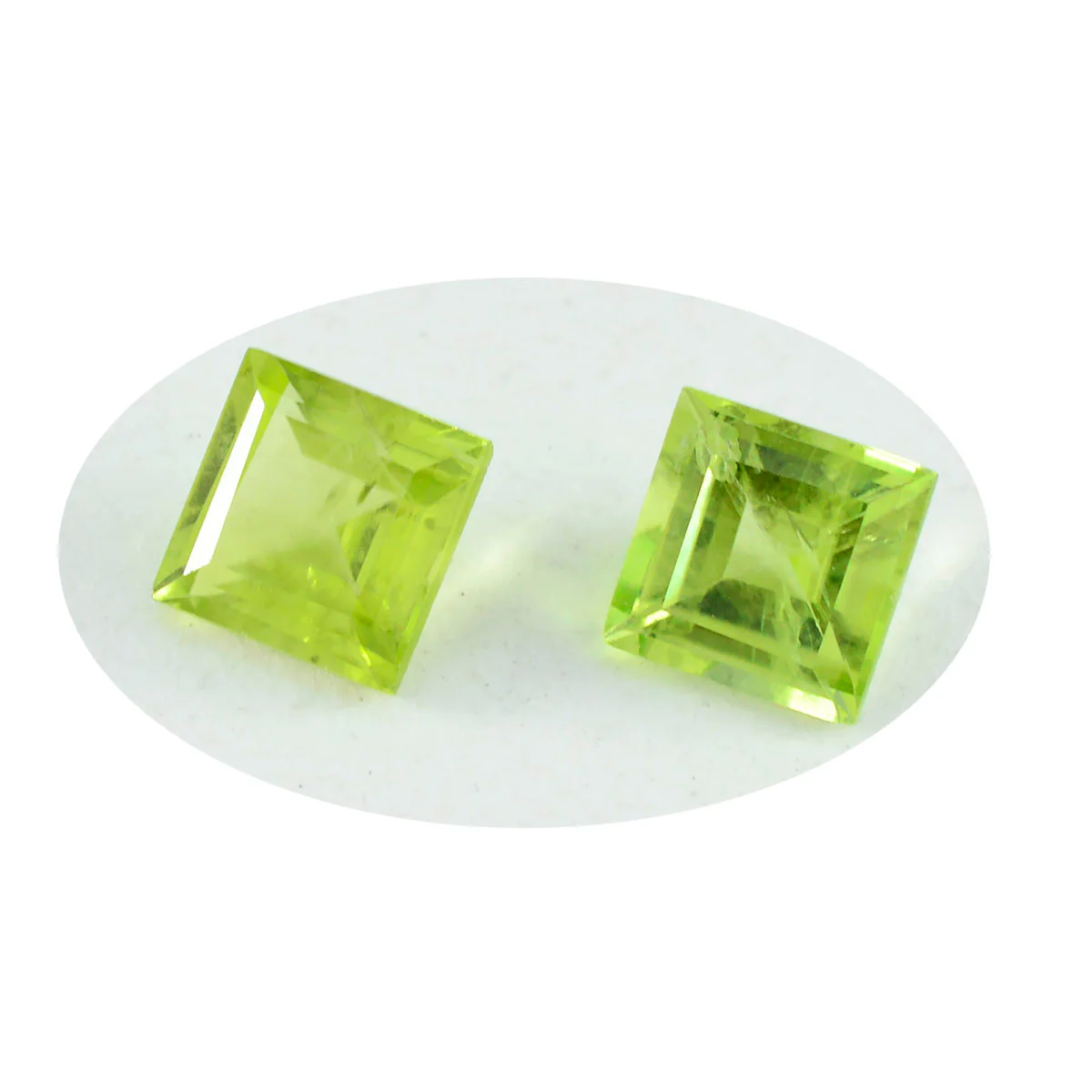 Peridot 1PC Chunky 15x15 MM Square Faceted Green Superior Semi Precious Loose Gemstone - Image 2