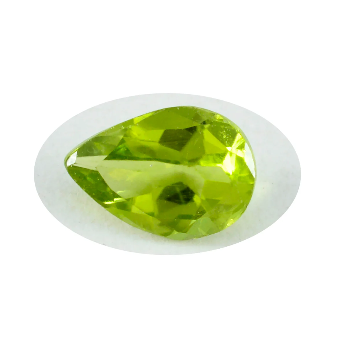 Peridot 1PC Large 10x12 MM Pear Faceted Green Polished Semi Precious Loose Gemstones