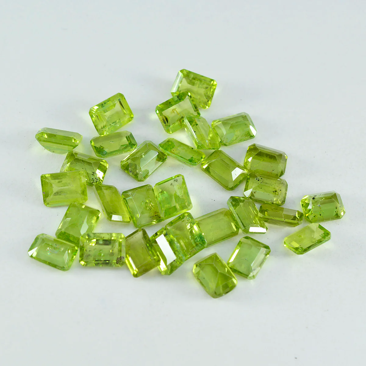 Peridot 1PC Medium 7x10 MM Emerald Faceted Green High-Quality Semi Precious Loose Gems - Image 3