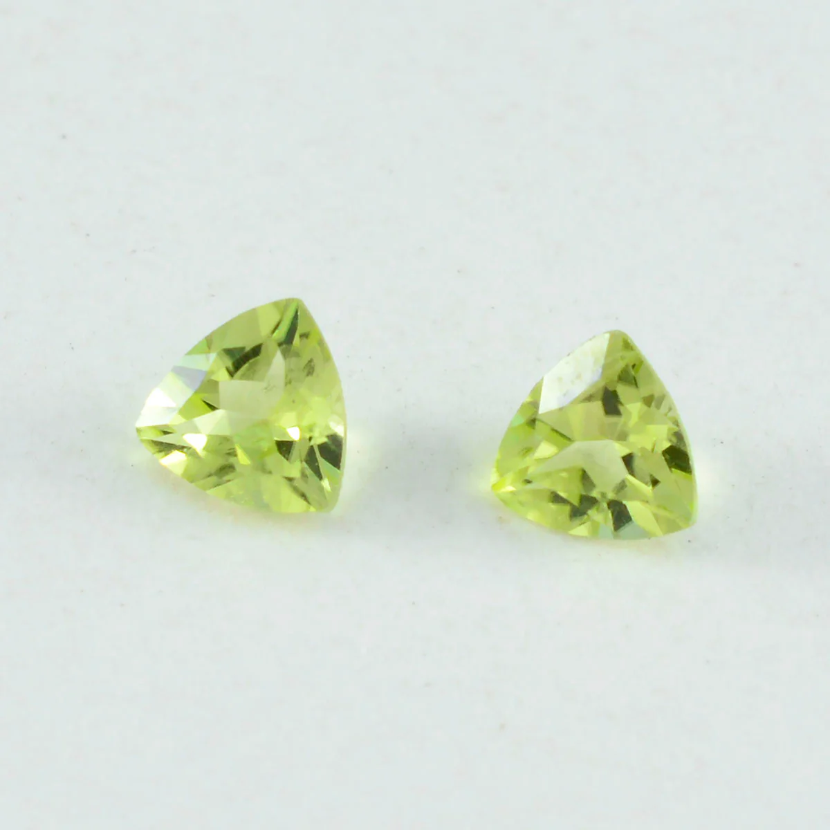 Peridot 1PC Medium 9x9 MM Triangle Faceted Green Lustrous Semi Precious Gems