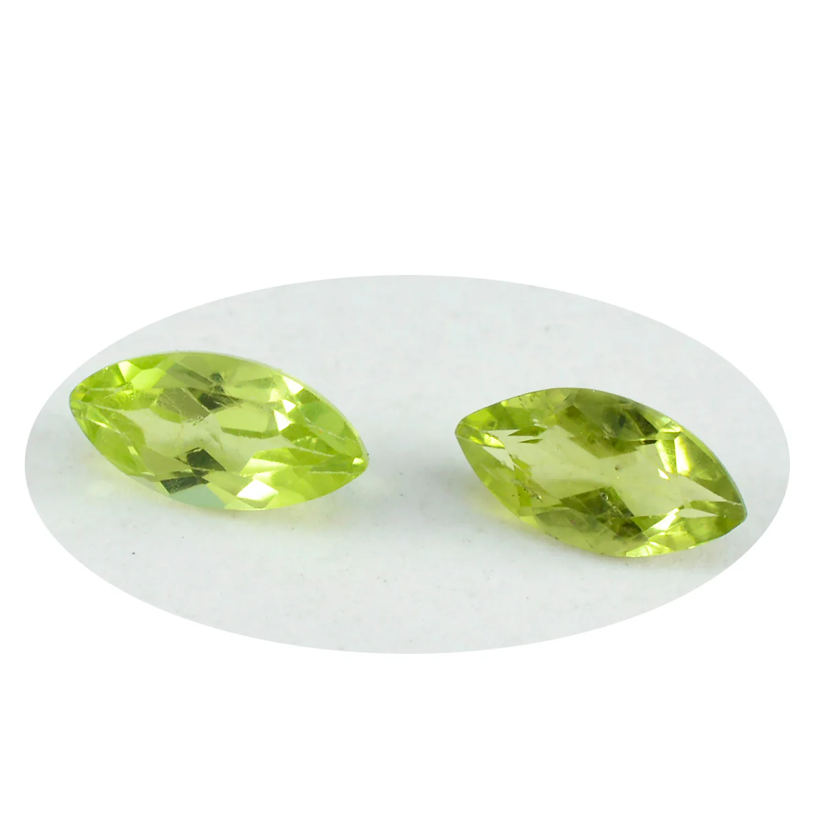 Peridot 1PC Small 6x12 MM Marquise Faceted Green Fiery Semi Precious Gems - Image 2