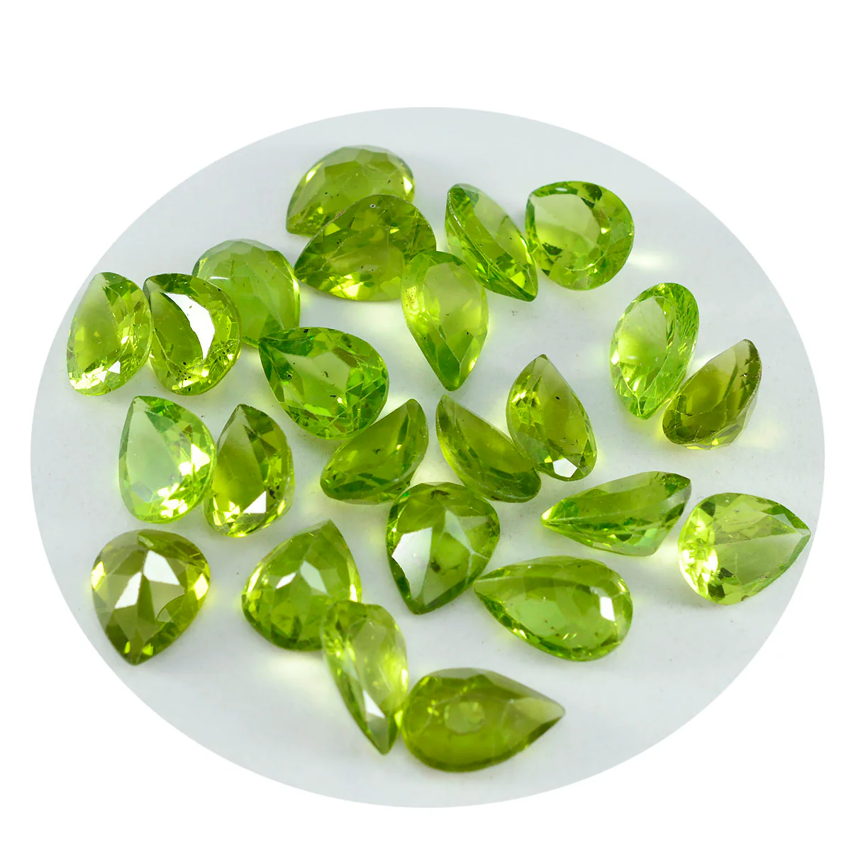 Peridot 1PC Small 6x8 MM Pear Faceted Green Natural Semi Precious Gems - Image 4