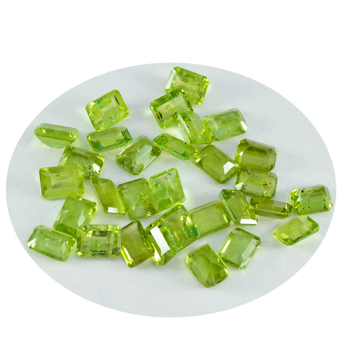Peridot 1PC Tiny 4x6 MM Emerald Faceted Green Splendid Semi Precious Gems - Image 4