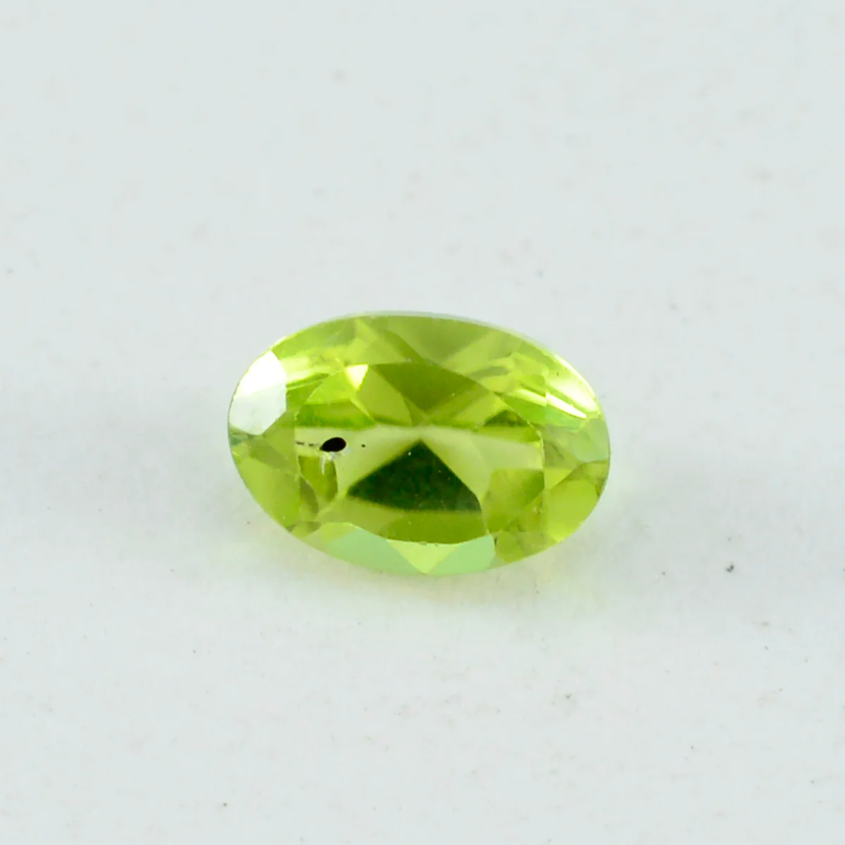 Peridot 1PC Tiny 4x6 MM Oval Faceted Green Superior Semi Precious Gems