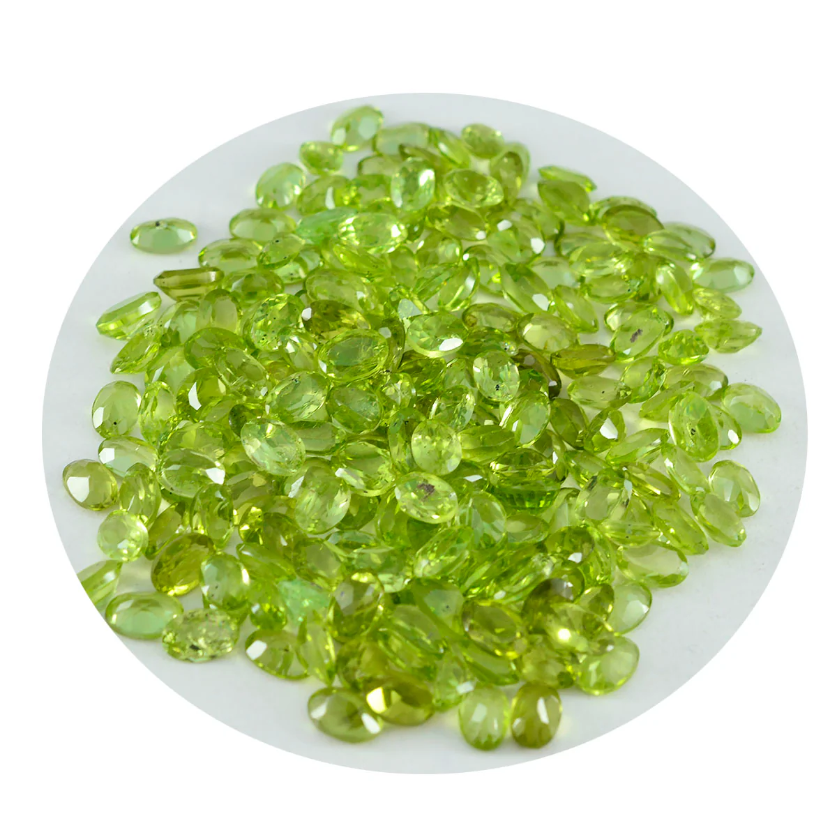 Peridot 1PC Tiny 5x7 MM Oval Faceted Green Pure Semi Precious Loose Gems