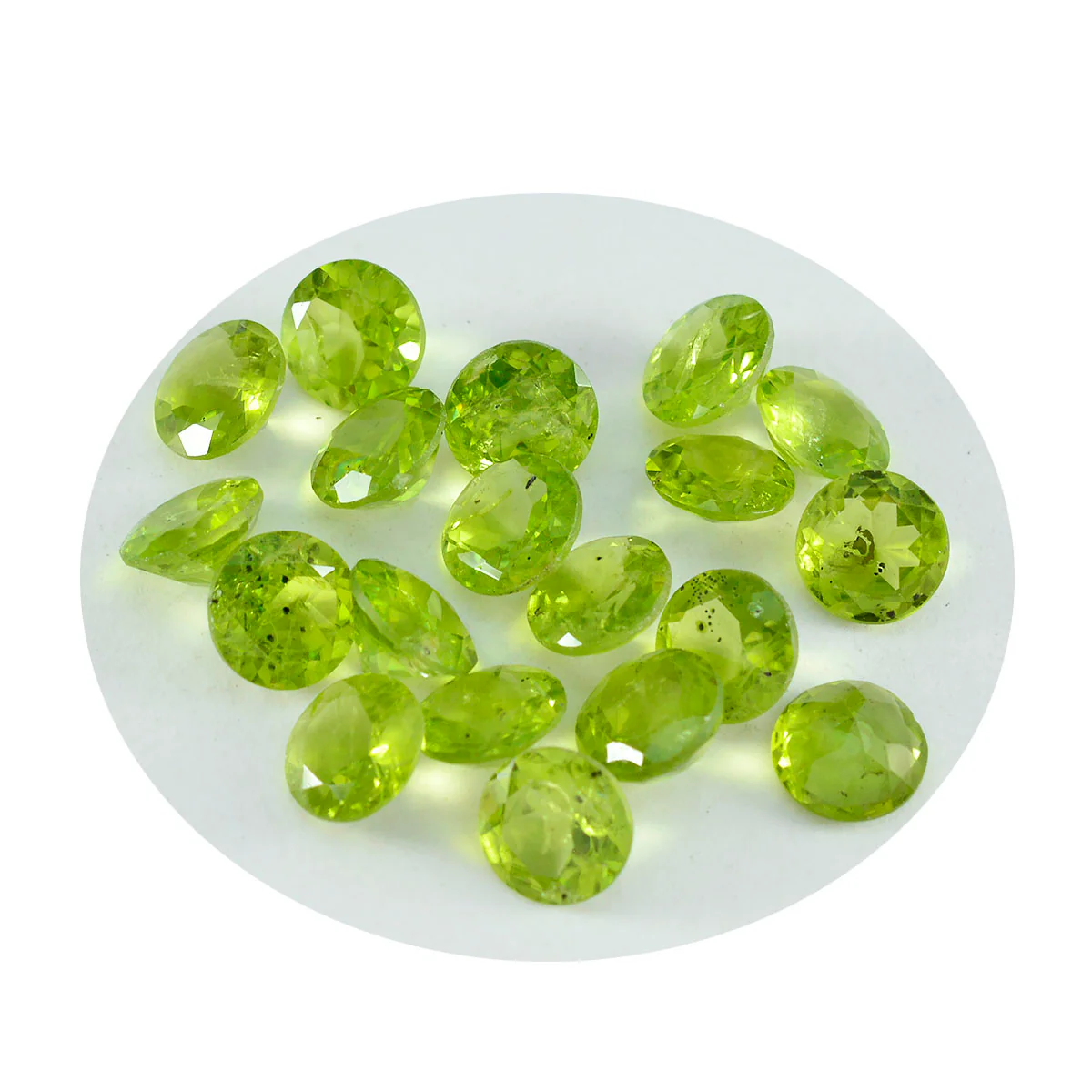 Peridot 1PC Tiny 6x6 MM Round Faceted Green Polished Semi Precious Loose Gems - Image 3