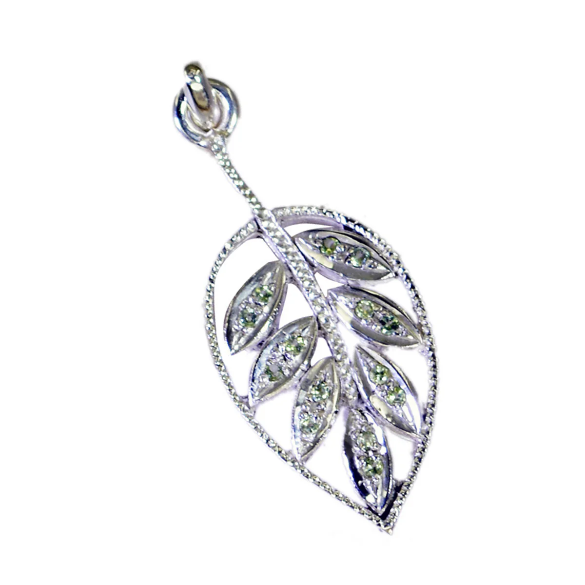 Peridot Eye-catching African Sterling Silver multiple Emilia Luxurious Green Pendant Jewellery - Image 2