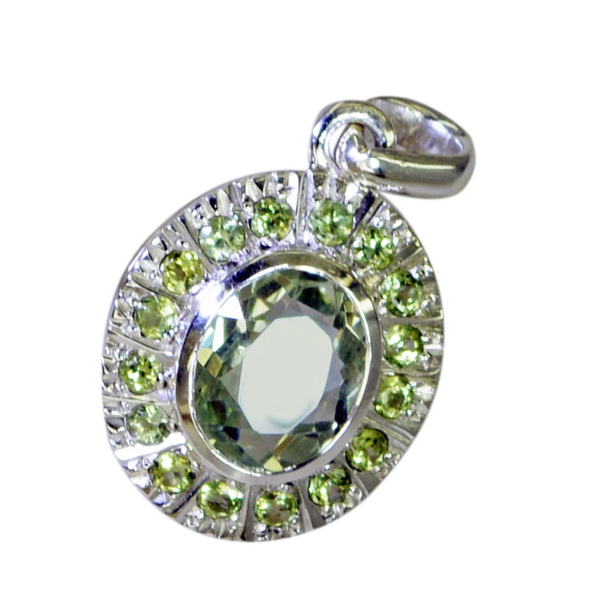Peridot Eye-catching Australian 92.5 Silver multiple Freya Cocktail Green Pendant Jewellery - Image 3