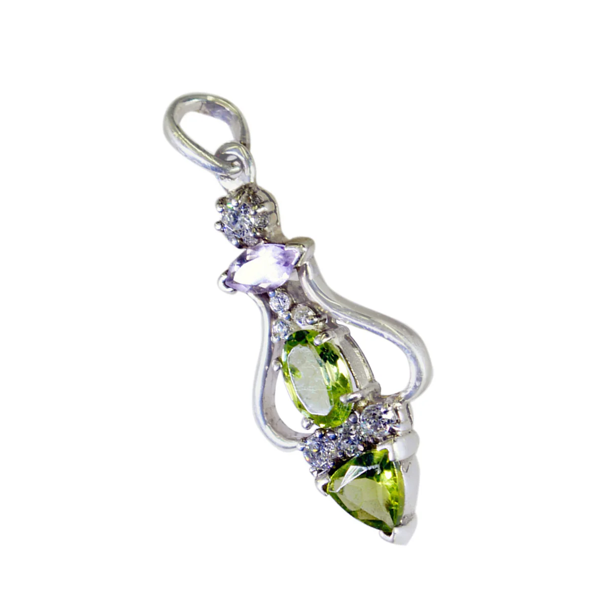 Peridot Featherlight Middle Eastern 925 Silver multiple Layla Contemporary Green Pendant Jewelry - Image 2