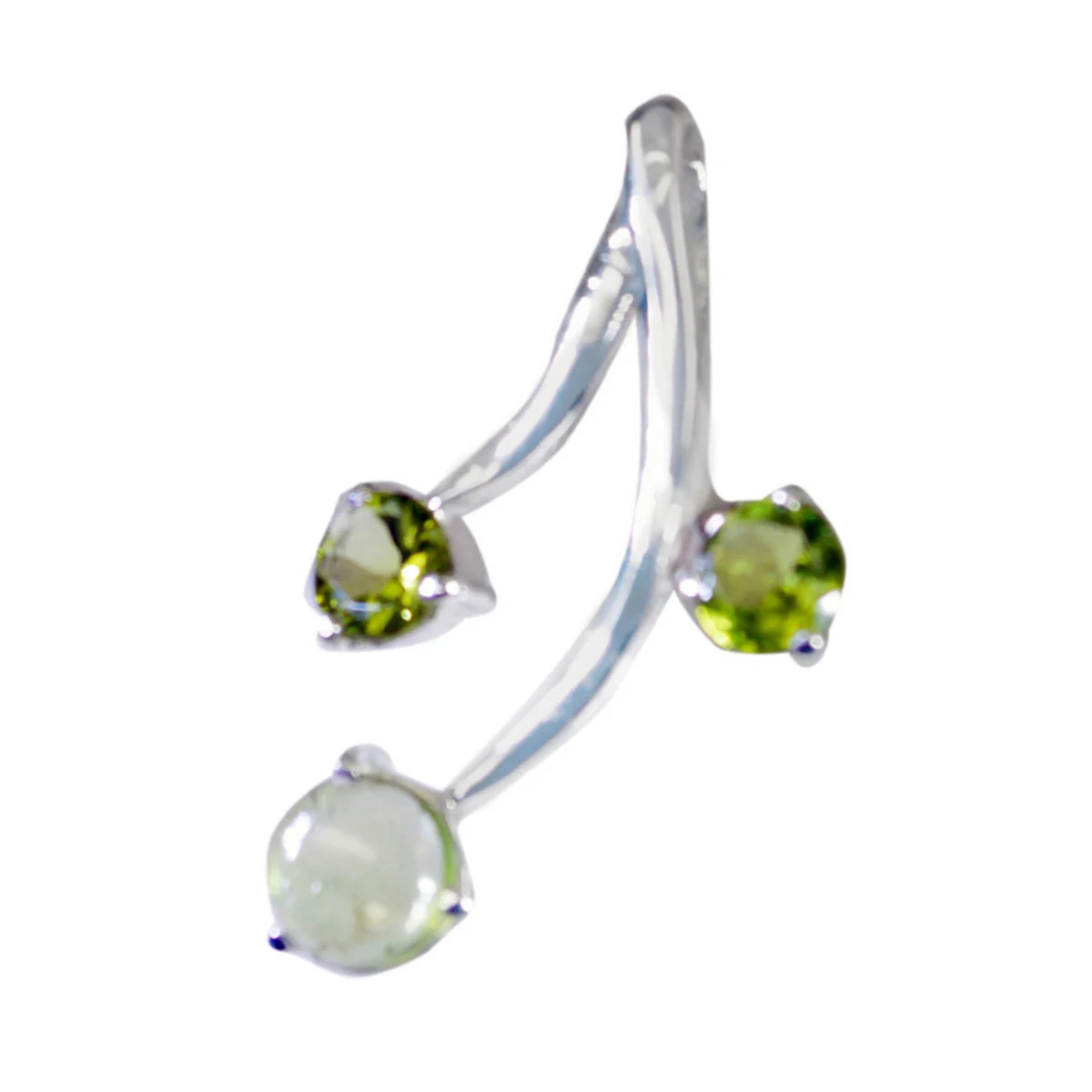 Peridot Featherlight Turkish 92.5 Silver Trilogy Skylar Graceful Green Pendant Jewellery - Image 3