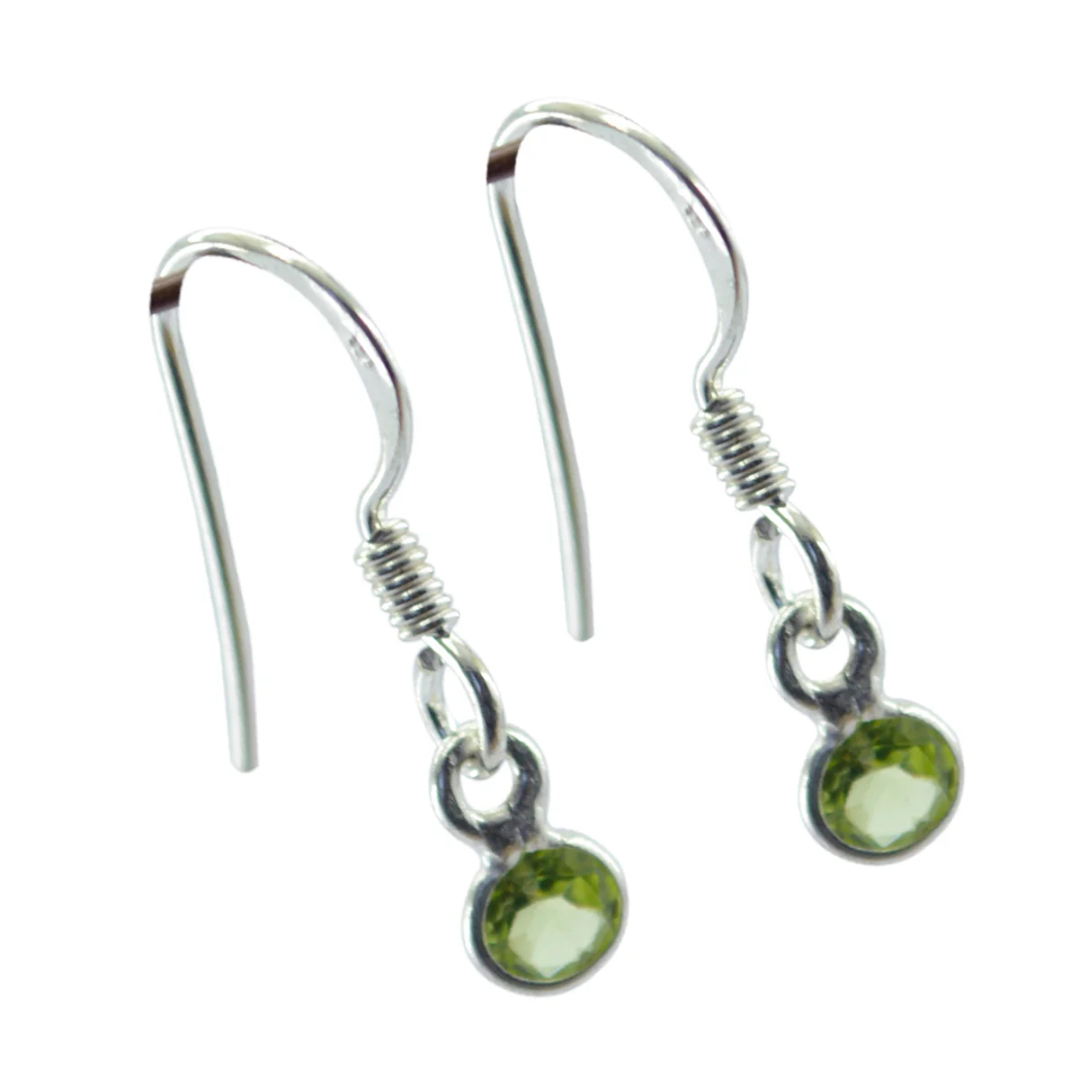 Peridot Middle Eastern Penelope multiple Dangle Green 92.5 Silver Earring - Image 3