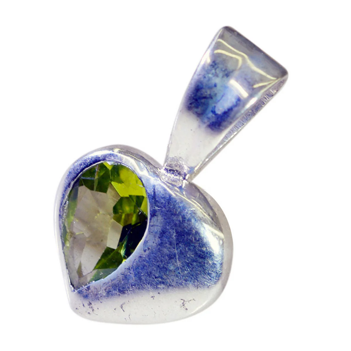 Peridot Minimalist Korean 925 Silver Solitaire Yan Trendy Green Pendant Jewelry - Image 3
