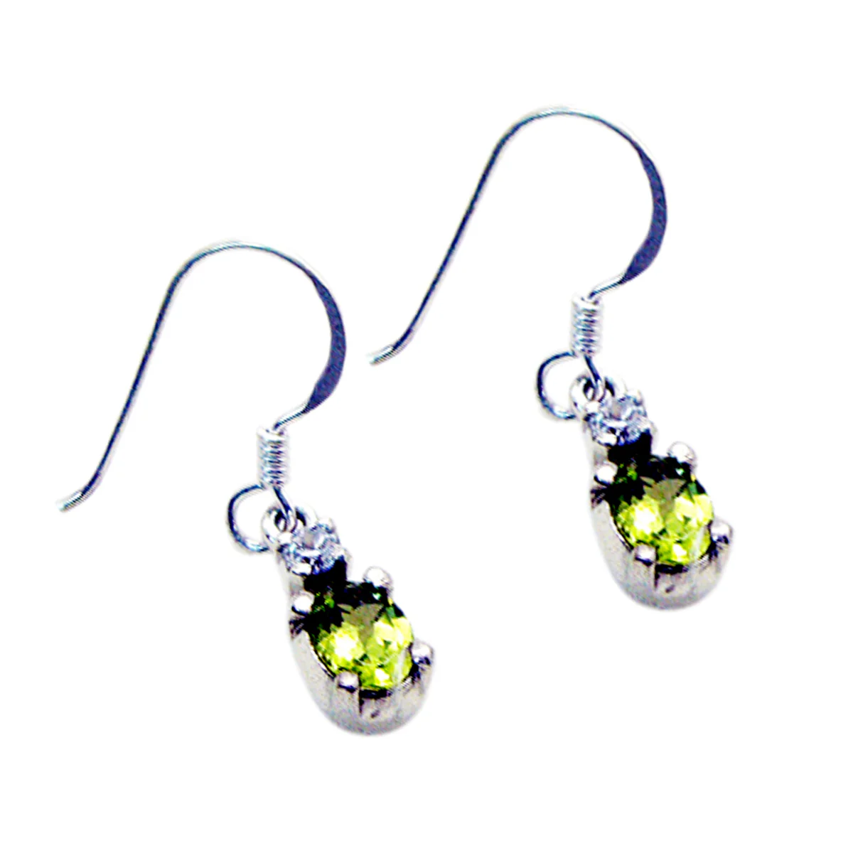 Peridot Moroccan Penelope multiple Dangle Green Silver Earring - Image 2