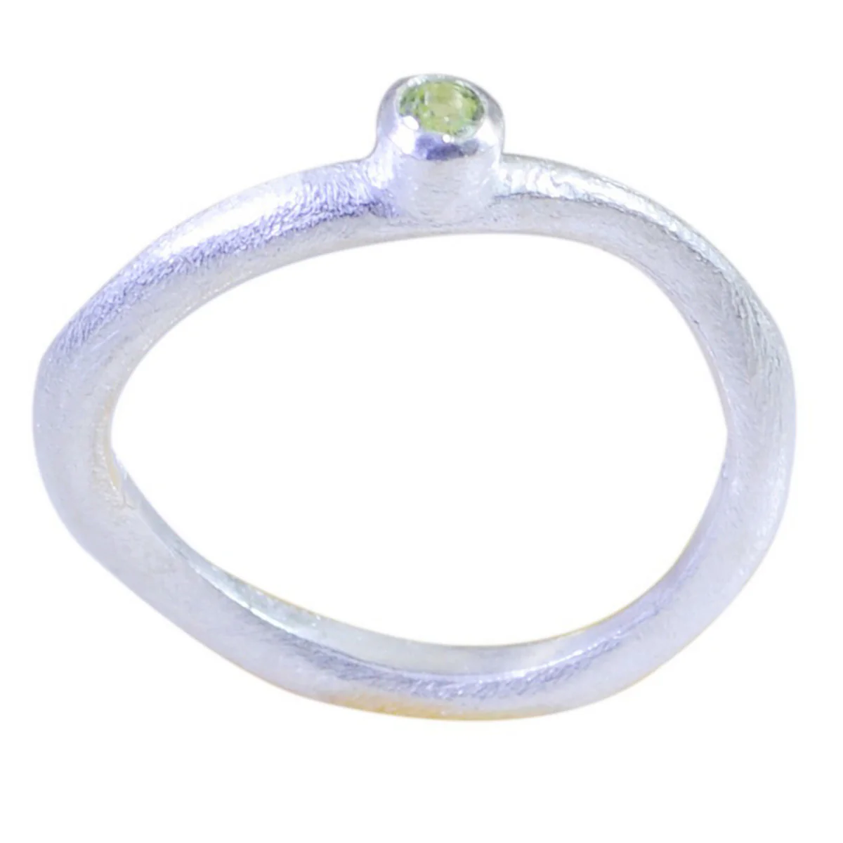 Peridot Solitaire Korean 92.5 Silver Green Gems Delicate Sophisticated Ring Jewellery - Image 2