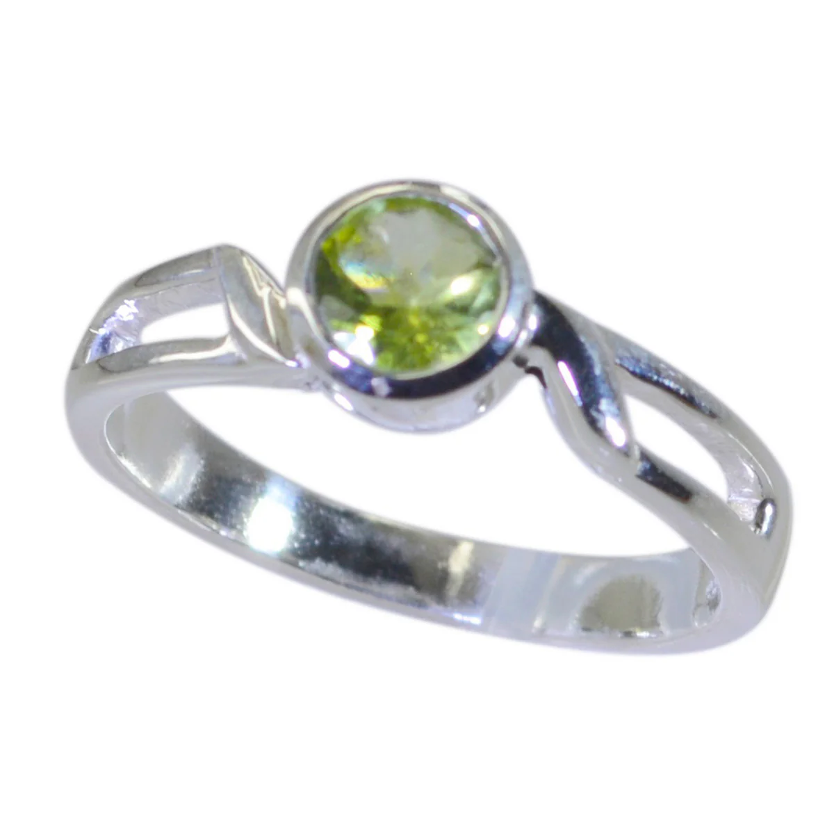 Peridot Solitaire Turkish 925 Silver Green Gemstone Whisper-thin Graceful Ring Jewelry - Image 3