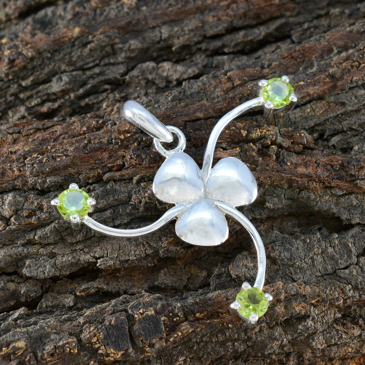 Peridot Tiny Russian 925 Silver Trilogy Ines Fairytale Green Pendant Jewelry - Image 4