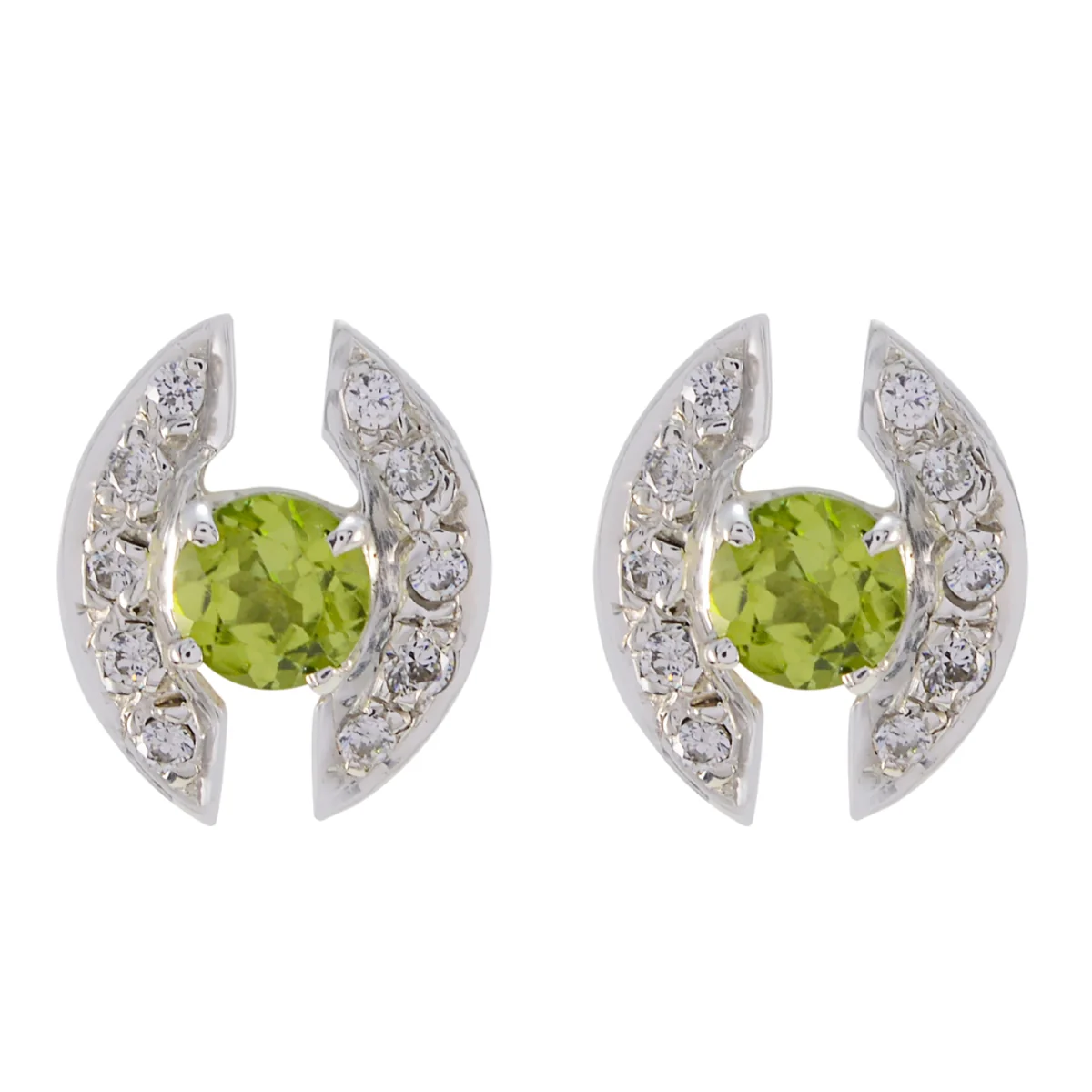 Peridot Turkish Mariana multiple Stud Green Sterling Silver Earring