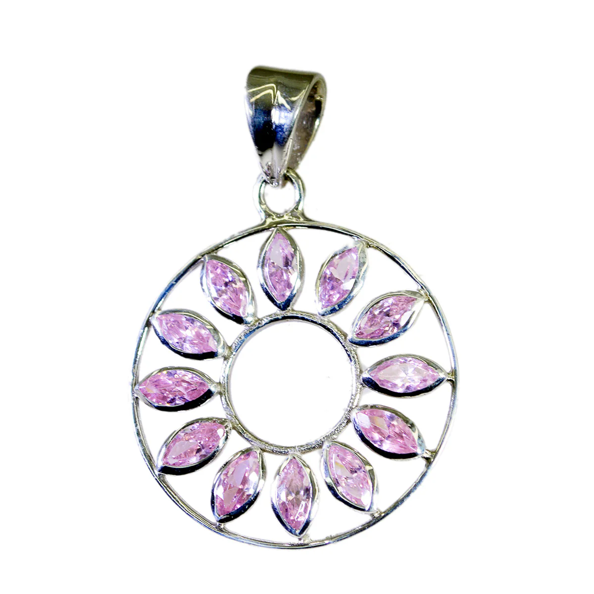 Pink CZ Featherlight Moroccan Silver multiple Bianca Signet Pink Pendant Jewelry - Image 3