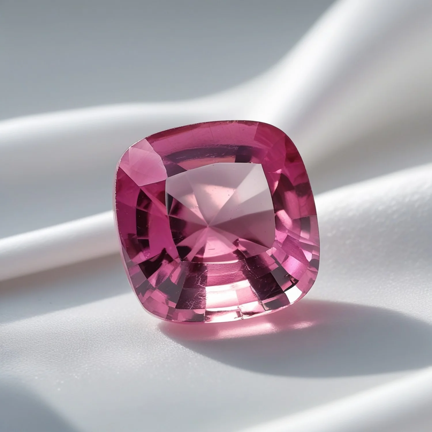 Pink Tourmaline 10PC Tiny 4x4 MM Cushion Faceted Pink Brilliant Semi Precious Loose Gems - Image 2