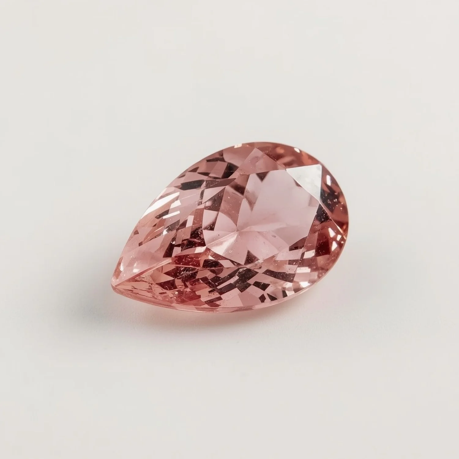 Pink Tourmaline 1PC Chunky 12x16 MM Pear Faceted Pink Lustrous Semi Precious Gems