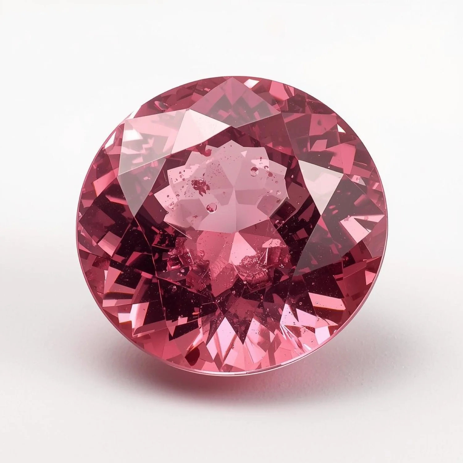 Pink Tourmaline 1PC Large 10x10 MM Round Faceted Pink Shine Semi Precious Loose Gemstones - Image 2