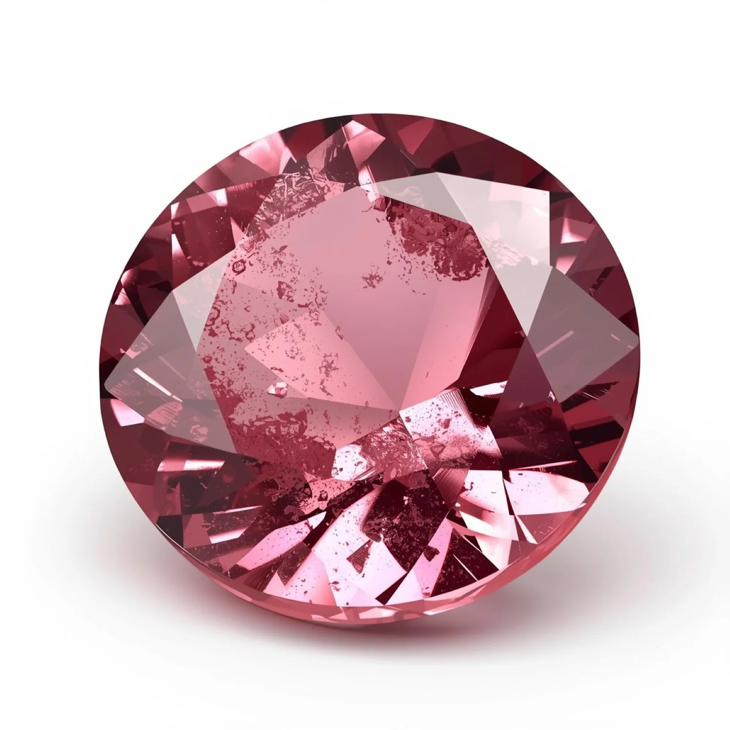 Pink Tourmaline 1PC Large 11x11 MM Round Faceted Pink Fine Semi Precious Gems - Image 2