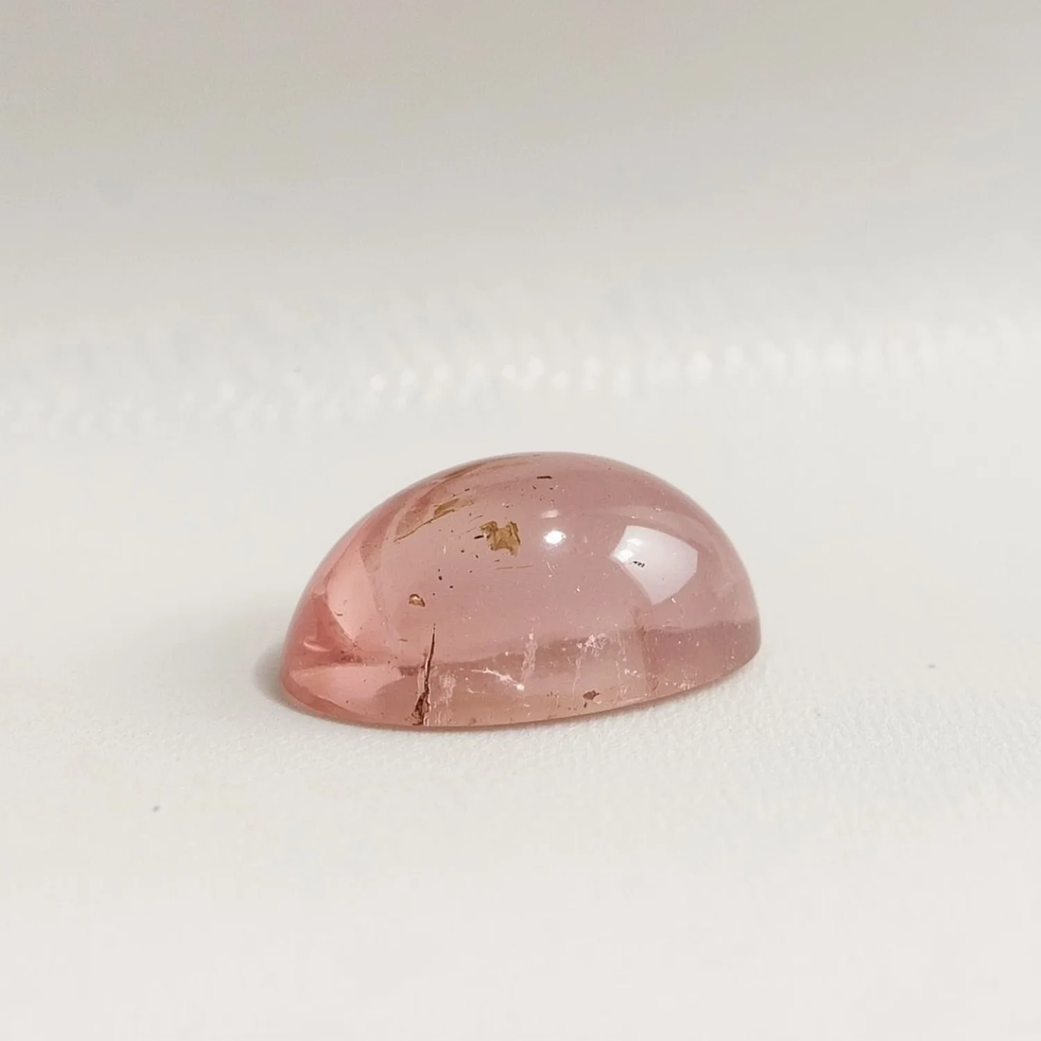 Pink Tourmaline 1PC Large 8x12 MM Pear Cabochon Pink Fine semi Precious Gems - Image 2