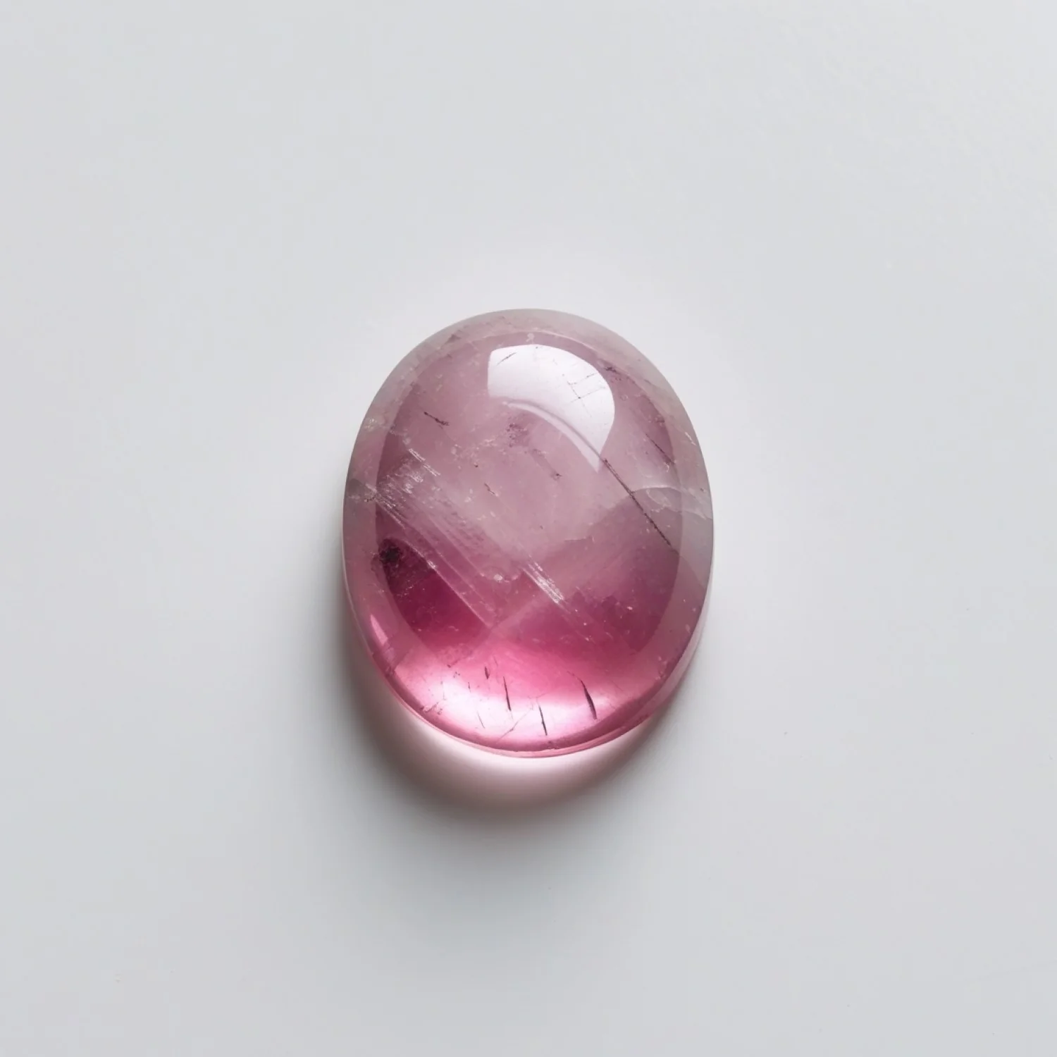 Pink Tourmaline 1PC Medium 7x10 MM Oval Cabochon Pink Fiery semi Precious Semi Precious Gemstone - Image 2