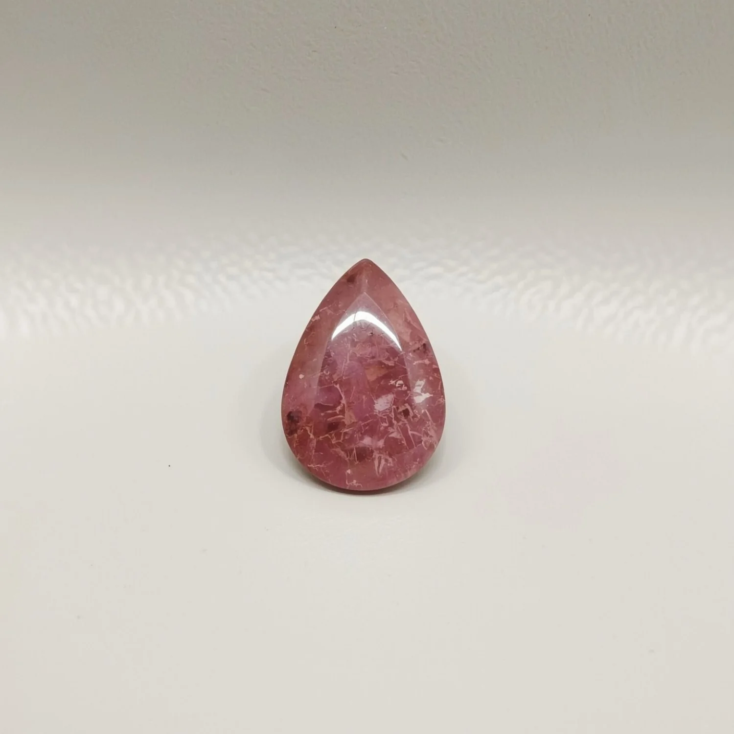 Pink Tourmaline 1PC Small 7x9 MM Pear Cabochon Pink Splendid semi Precious Loose Gemstone - Image 2