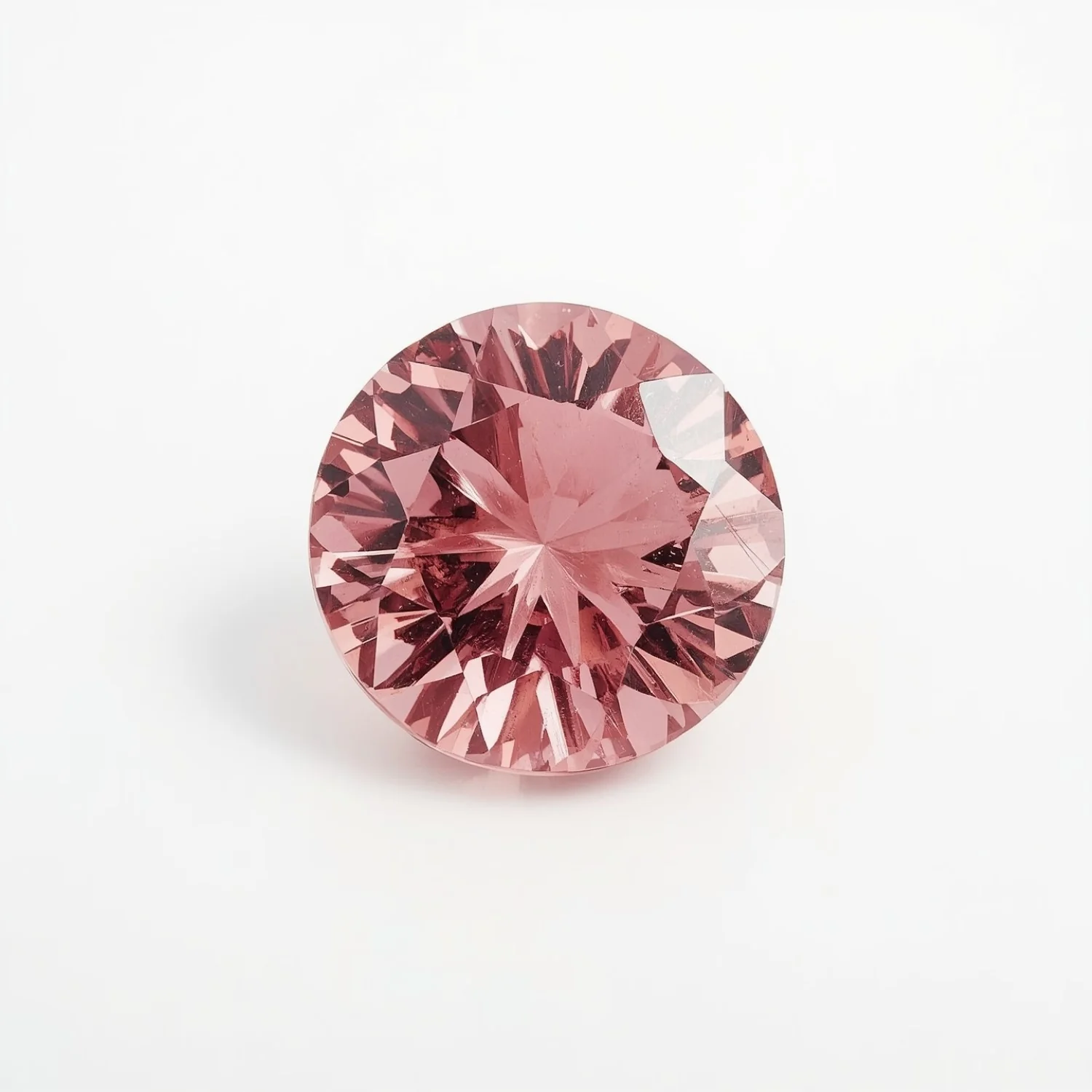 Pink Tourmaline 1PC Small 8x8 MM Round Faceted Pink Luster Semi Precious Loose Gems