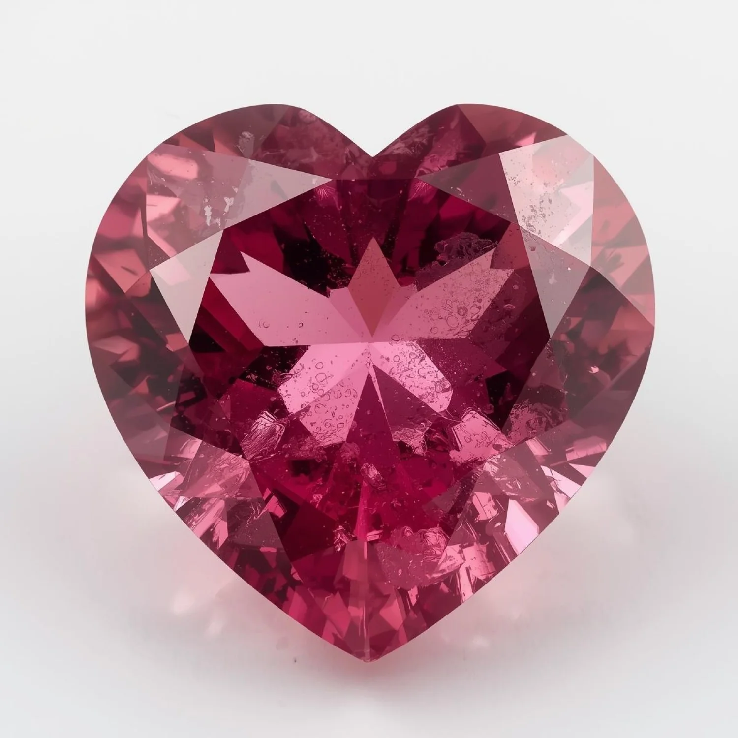 Pink Tourmaline 1PC Tiny 6x6 MM Heart Faceted Pink Polished Semi Precious Loose Gemstones - Image 2
