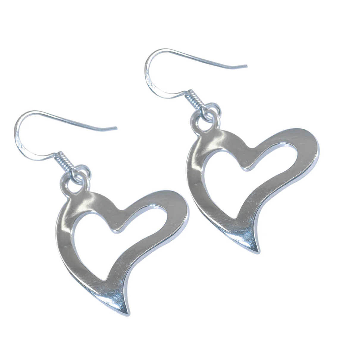 Plain African Constanza plain Dangle Gray Sterling Silver Earring - Image 3