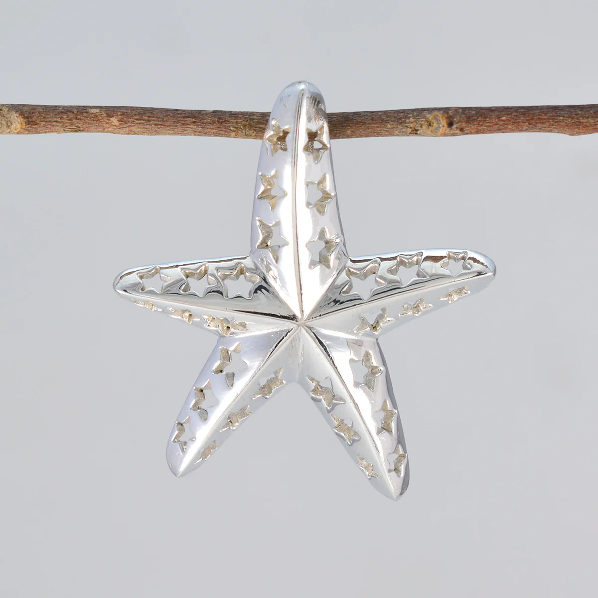 Plain Edgy Moroccan Silver multiple Nova propsel Gray Pendant Jewelry - Image 2